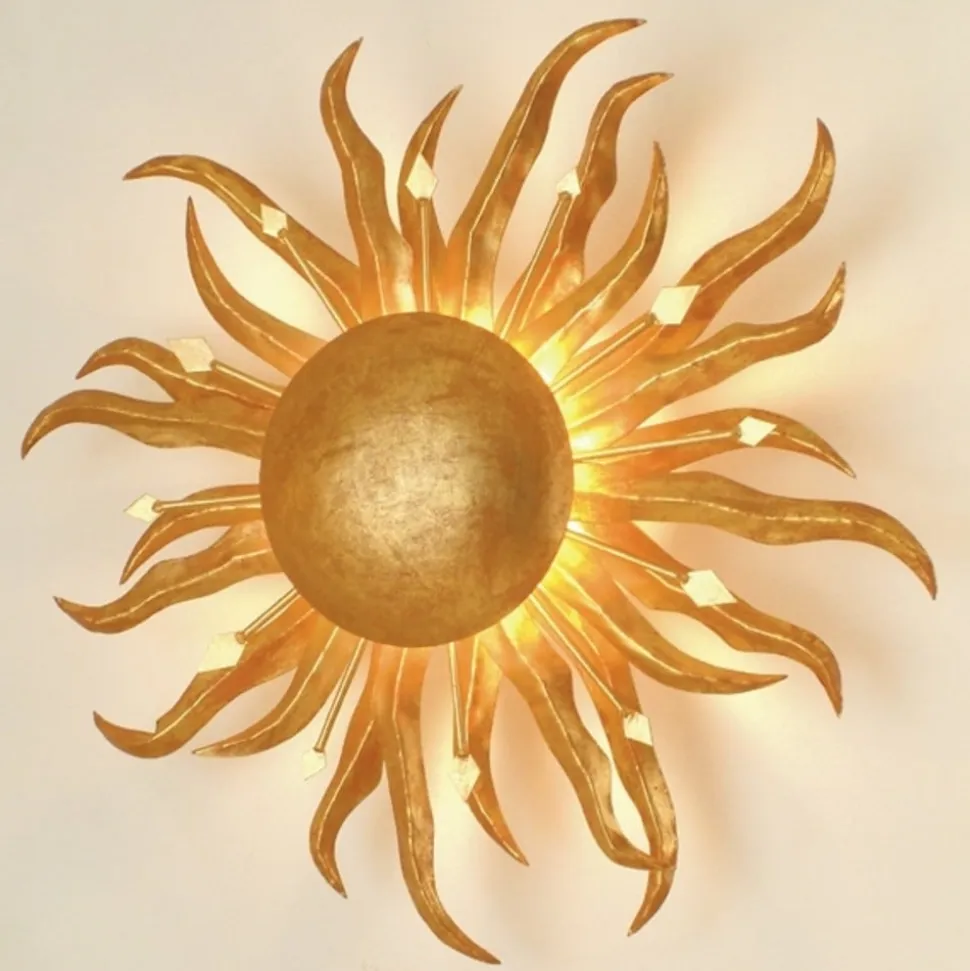 Fascinerende SONNE GOLD væglampe 45 cm