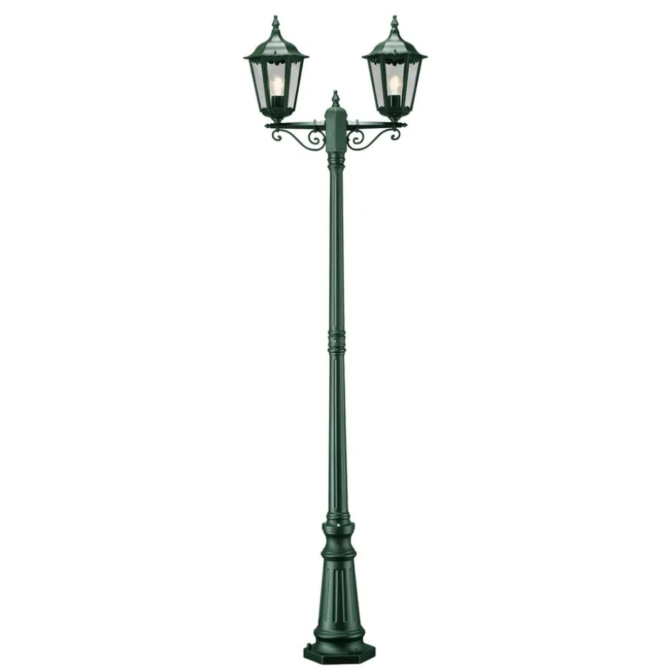 Firenze lygtepæl, 2 lyskilder, grøn