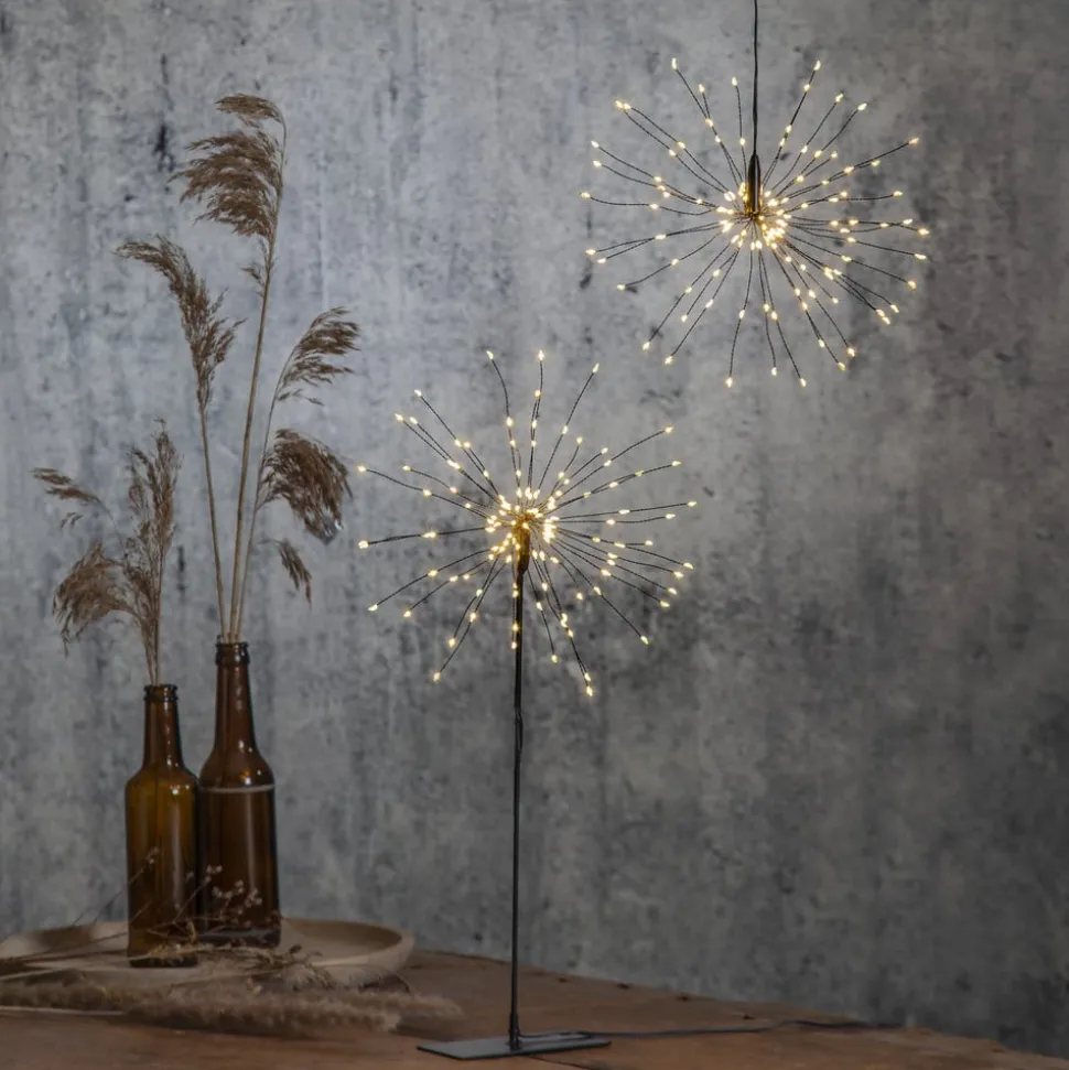 Firework LED-hængelampe, sort, metal, Ø 26 cm, stik