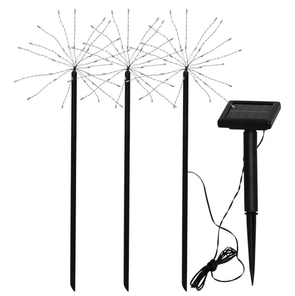 Firework LED-solcellelampe i sæt med jordspyd