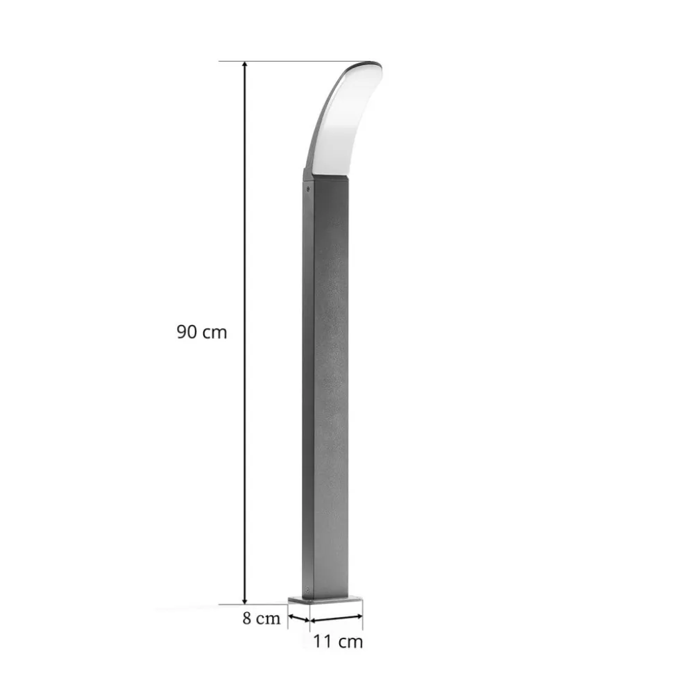 Fiumicino LED-gadelampe, buet form