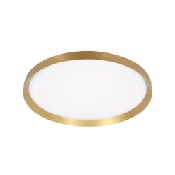 Flady loftlampe, guldfarvet, Ø 50 cm direkte/indirekte