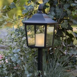 Flame Lantern LED-gravlygte, højde 52 cm