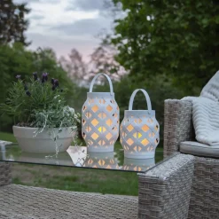 Flame Lantern LED-lygte, hvid, højde 16 cm