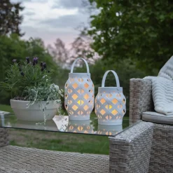 Flame Lantern LED-lygte, hvid, højde 23 cm