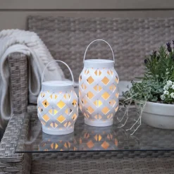 Flame Lantern LED-lygte, hvid, højde 23 cm