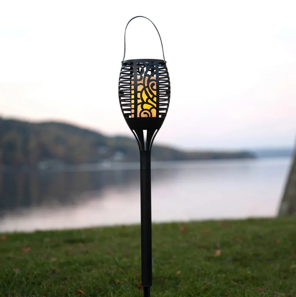 Flame LED-solcellelampe, tre anvendelsesmuligheder, 42 cm