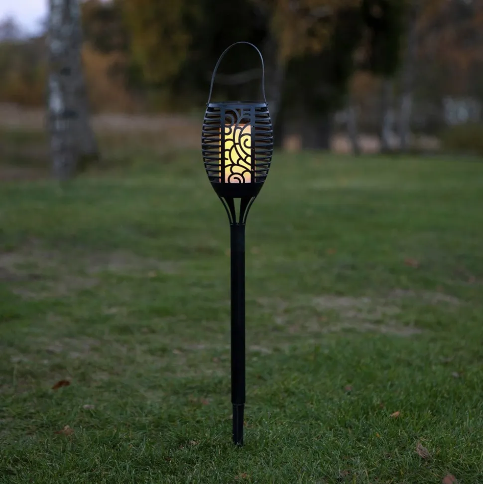 Flame LED-solcellelampe, tre anvendelsesmuligheder, 42 cm