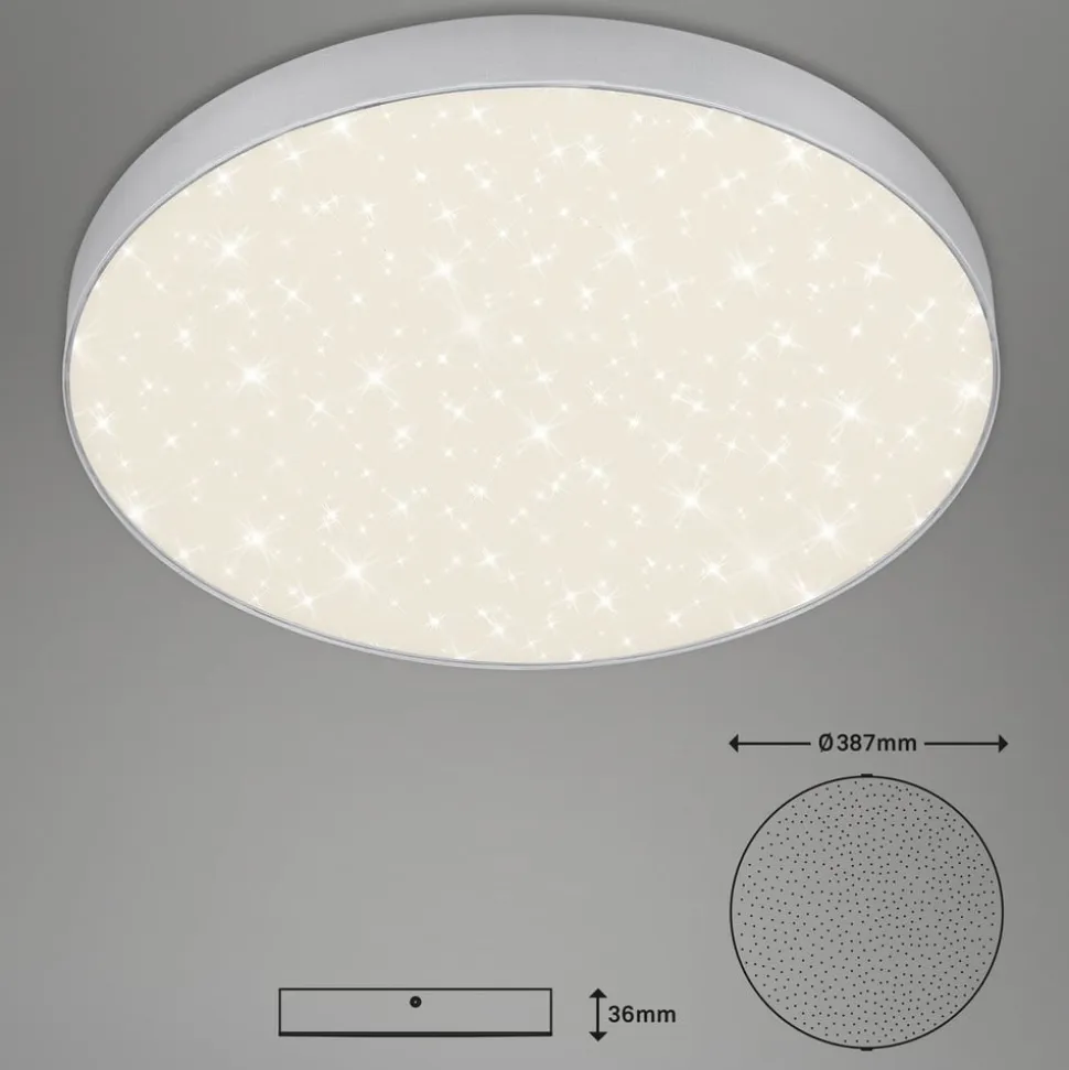 Flame Star LED-loftlampe, 840, Ø38,7 cm, sølv