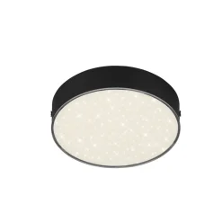 Flame Star LED-loftslampe, Ø 15,7 cm, sort
