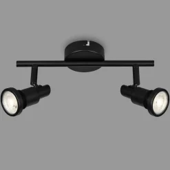 Flamo LED-loftspot IP44 2 lyskilder justeres, sort