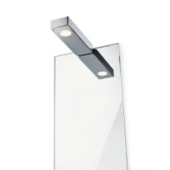 Flat 2 LED væg- og spejllampe, krom