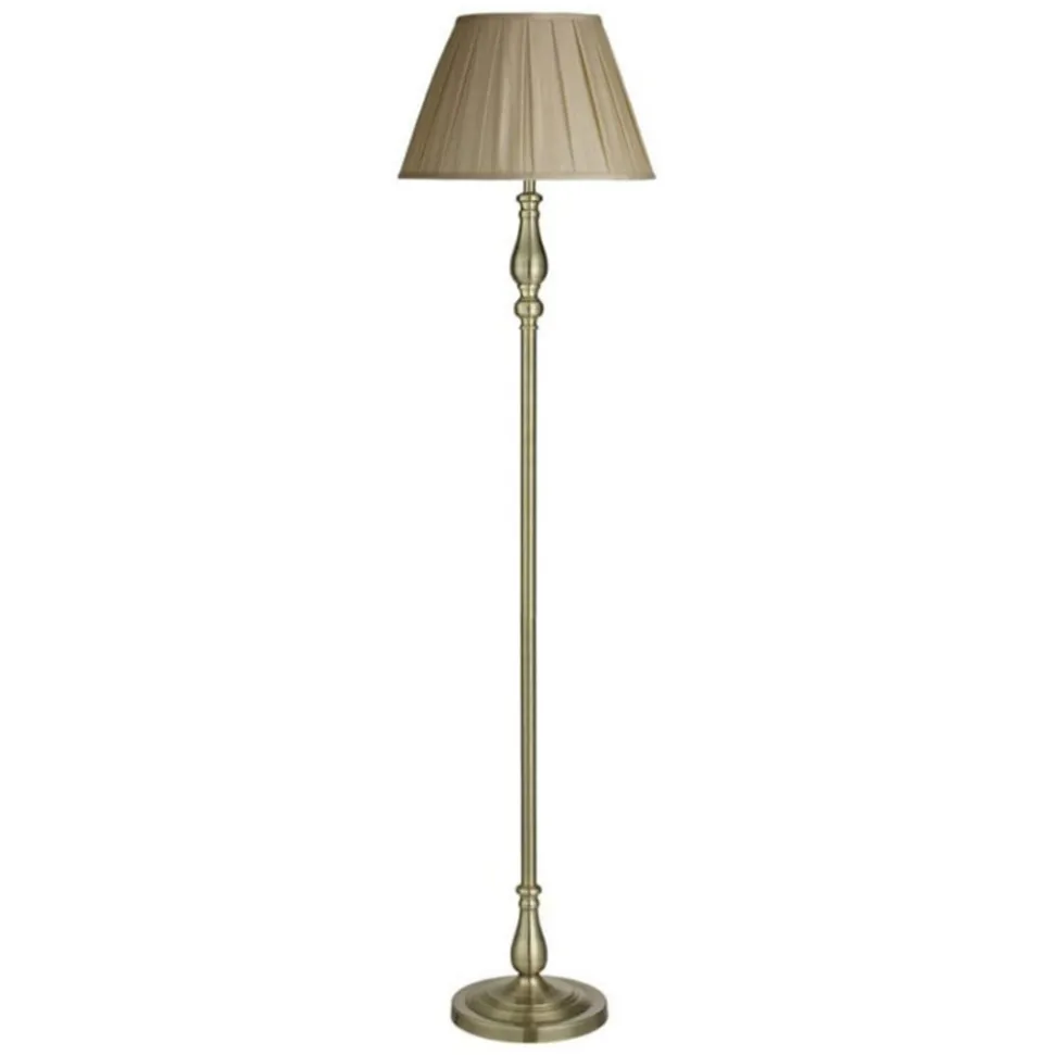 Flemish gulvlampe, med foldet skærm