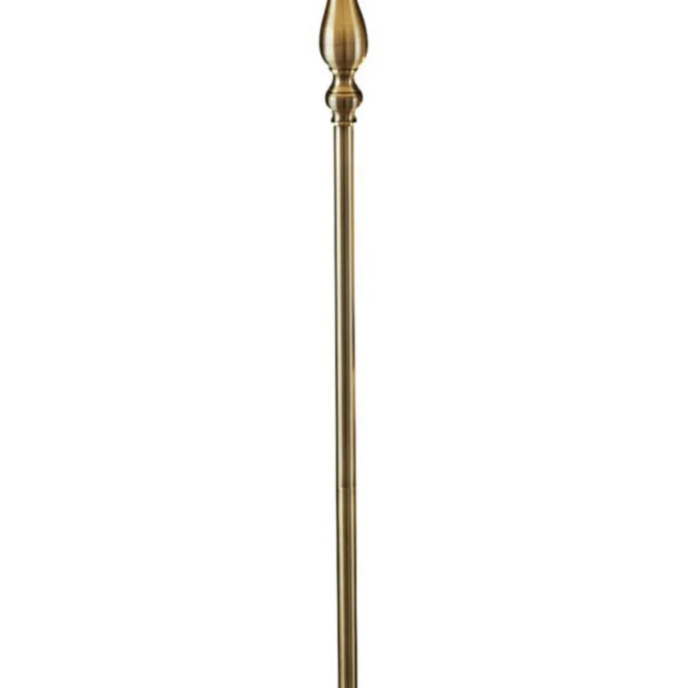 Flemish gulvlampe, med foldet skærm