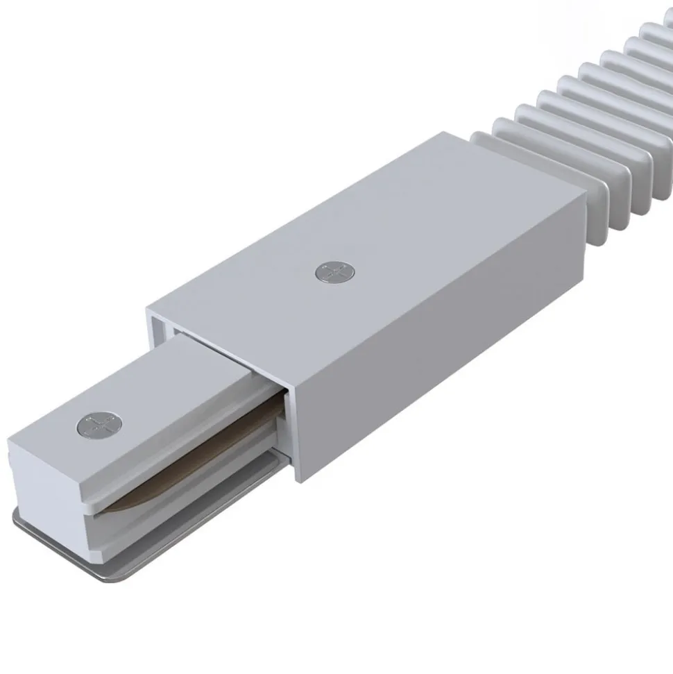 Flexverbinder Track, 1-fase skinne, hvid