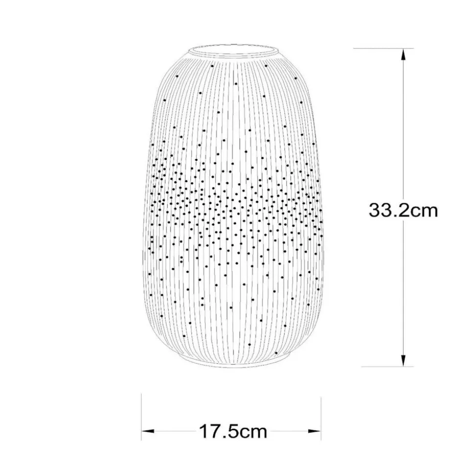 Flores bordlampe, Ø 17,5 cm, porcelæn, hvid, E14