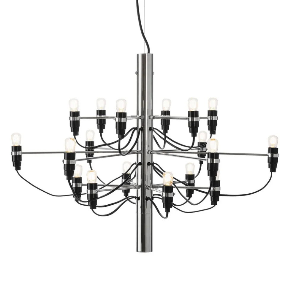 FLOS 2097/18 LED-lysekrone, frostet, krom