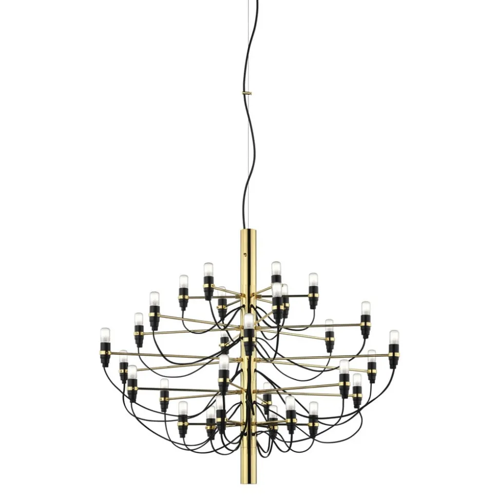 FLOS 2097/50 LED-lysekrone, matteret, messing