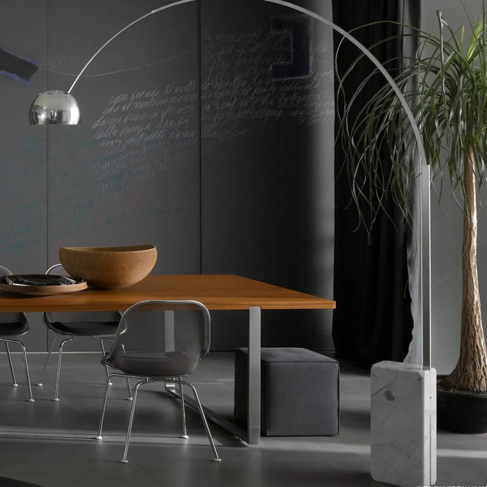 FLOS Arco bue-gulvlampe, krom, højde 240 cm, E27