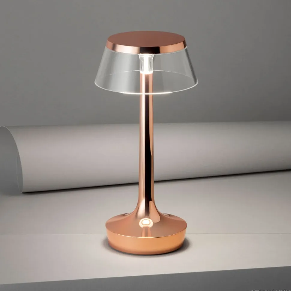 Flos Bon Jour unplugged LED-bordlampe, kobber