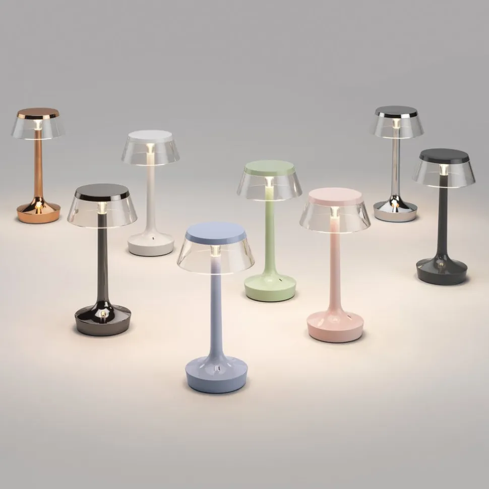 FLOS LED-bordlampe Bon jour unplugged, grå