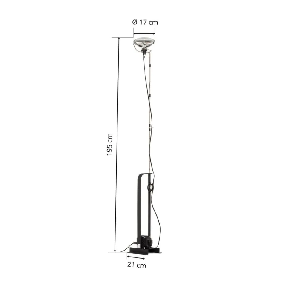 FLOS Toio Limited Edition gulvlampe, sort, metal, 195 cm