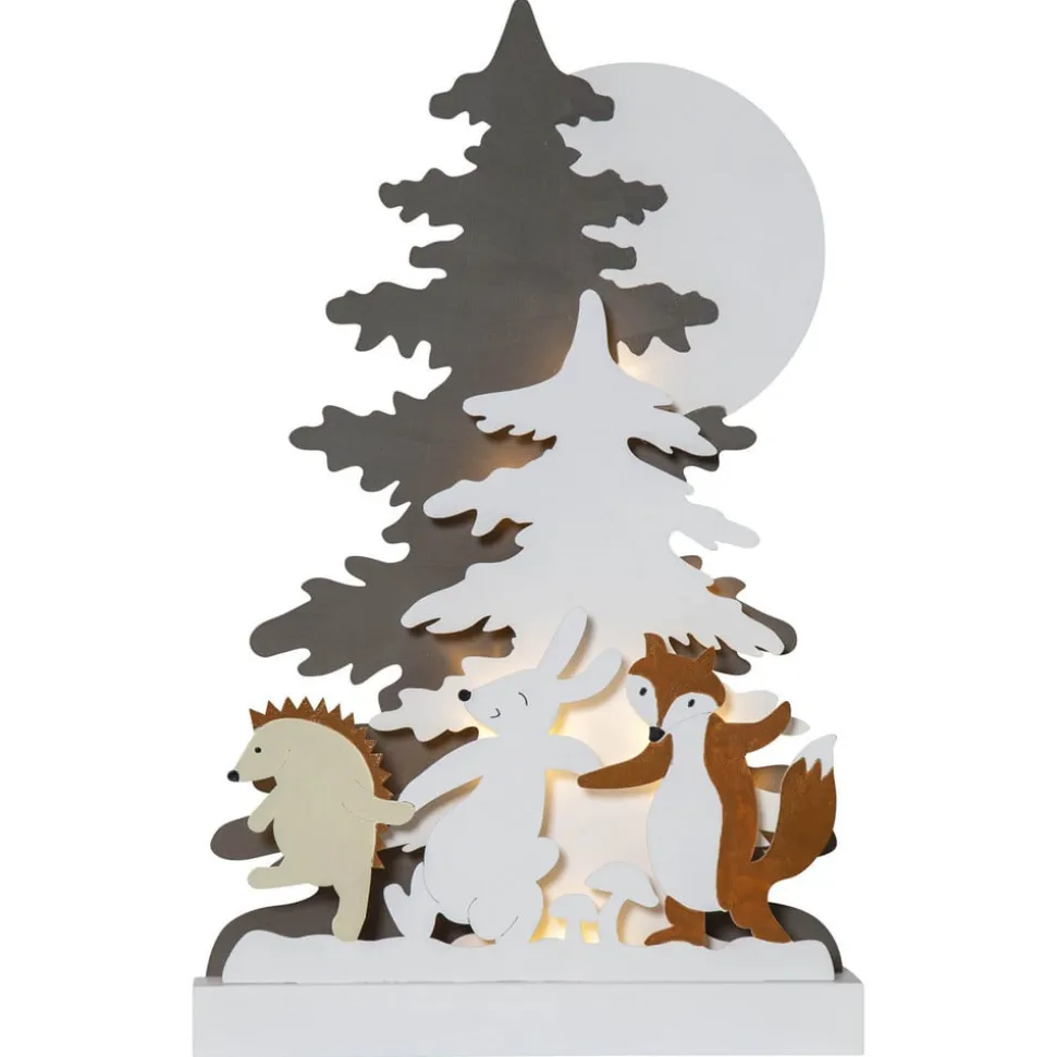Forest Friends LED-dekolampe, hare, ræv, pindsvin