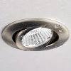 Forsænket loftlampe Dione, IP44, 4.000 K, nikkel, dæmpbar