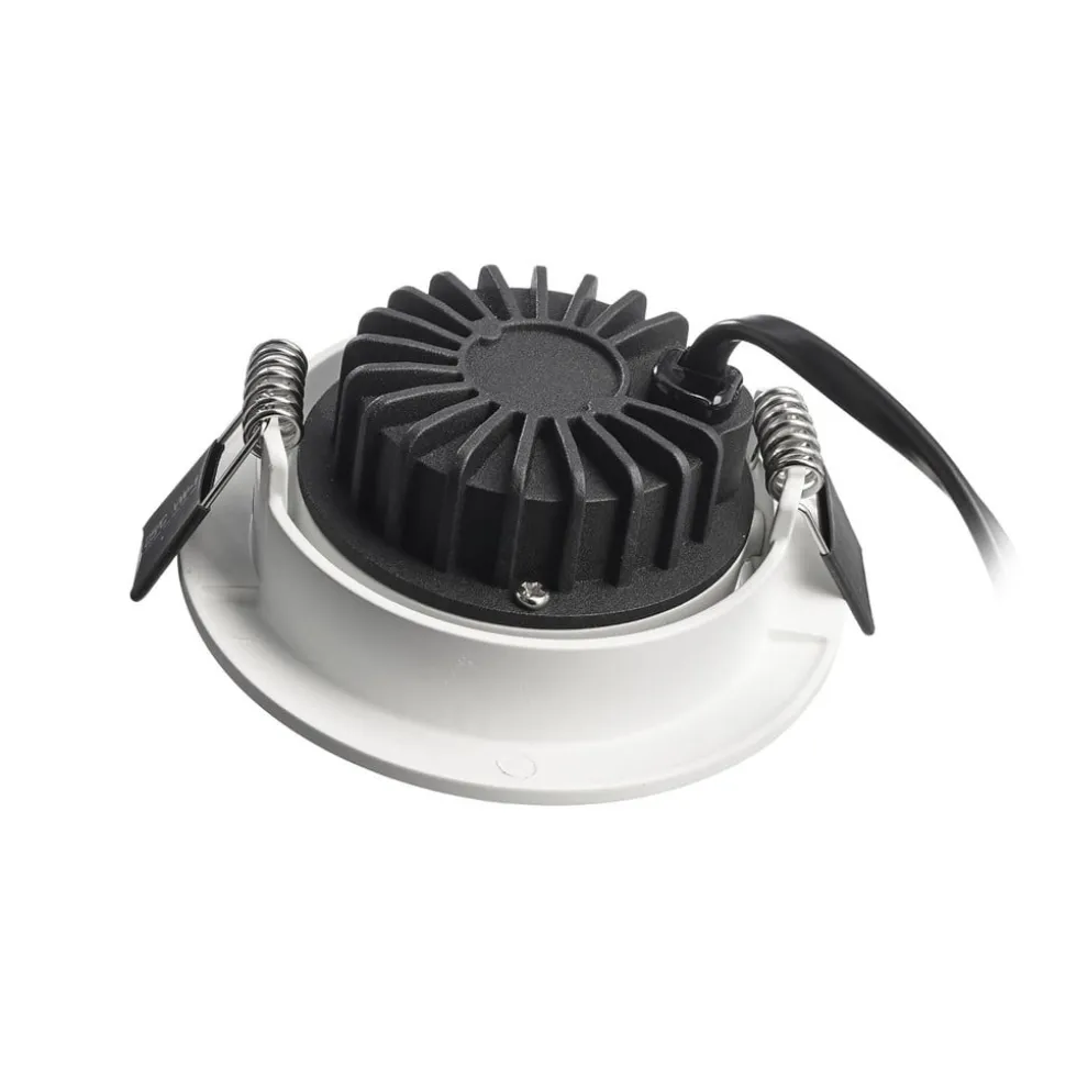 Forsænket loftlampe Dione, IP44, 3.000 K, hvid, dæmpbar