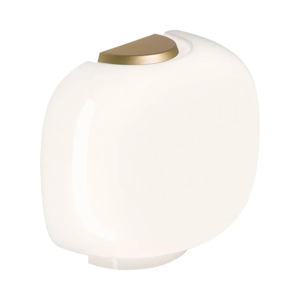 Foscarini Chouchin 3 Semi væglampe, hvid/guld