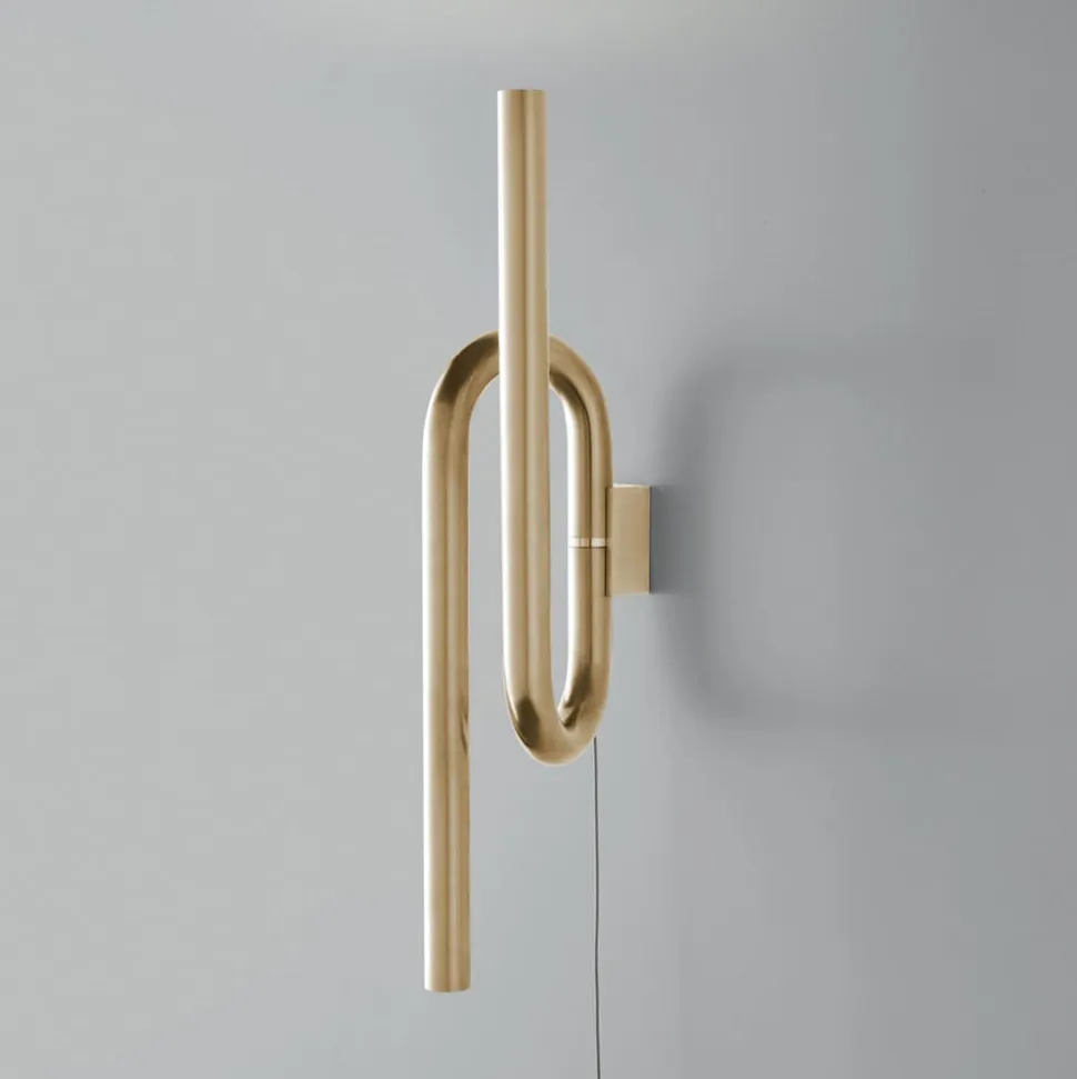 Foscarini Tobia LED-væglampe med ledning, gylden