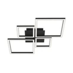 Frame LED-loftlampe, step dim, 4 lyskilder, sort