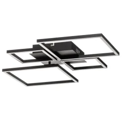 Frame LED-loftslampe, CCT, 4-lys, sort