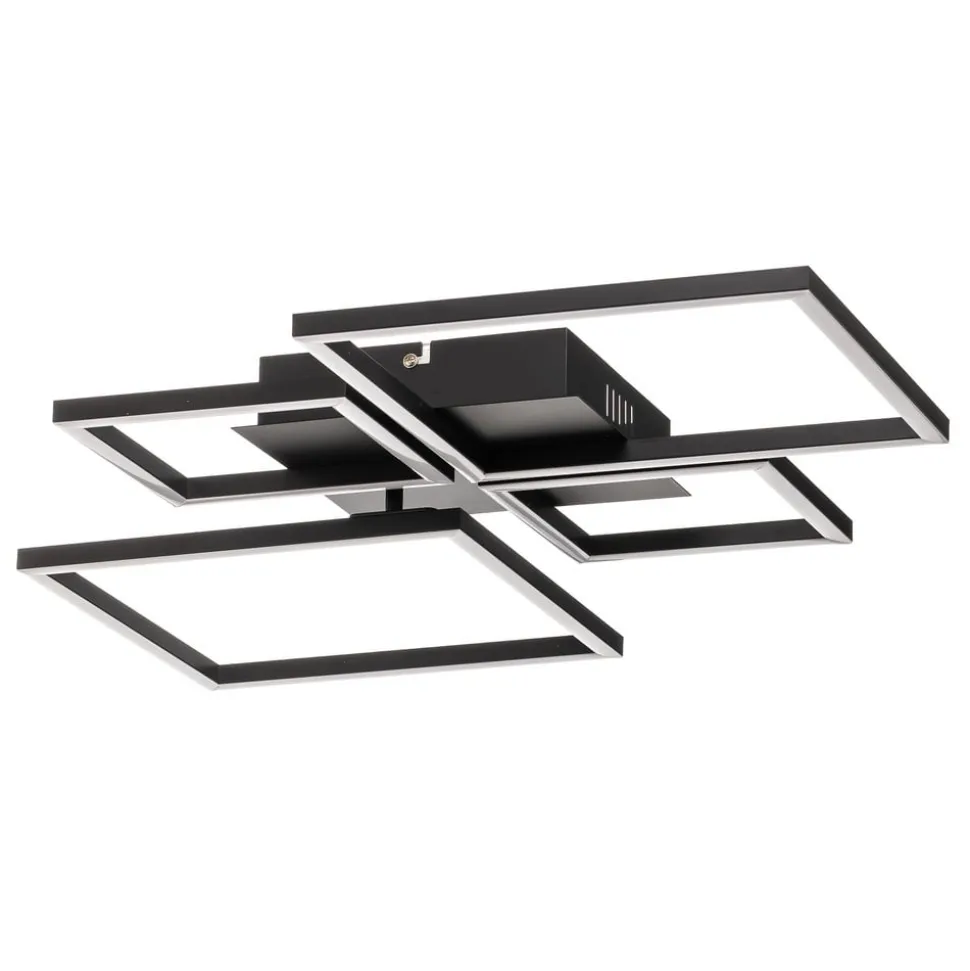 Frame LED-loftslampe, CCT, 4-lys, sort