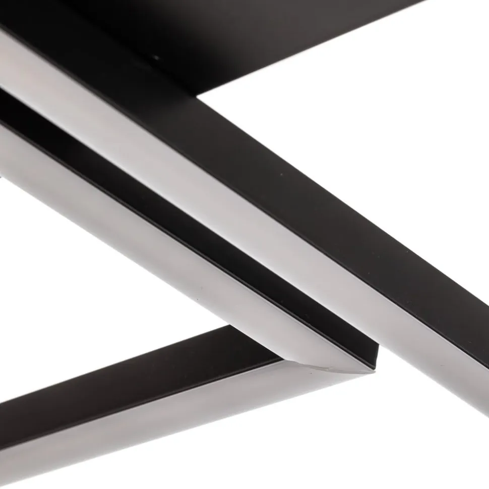 Frame LED-loftslampe, CCT, 4-lys, sort
