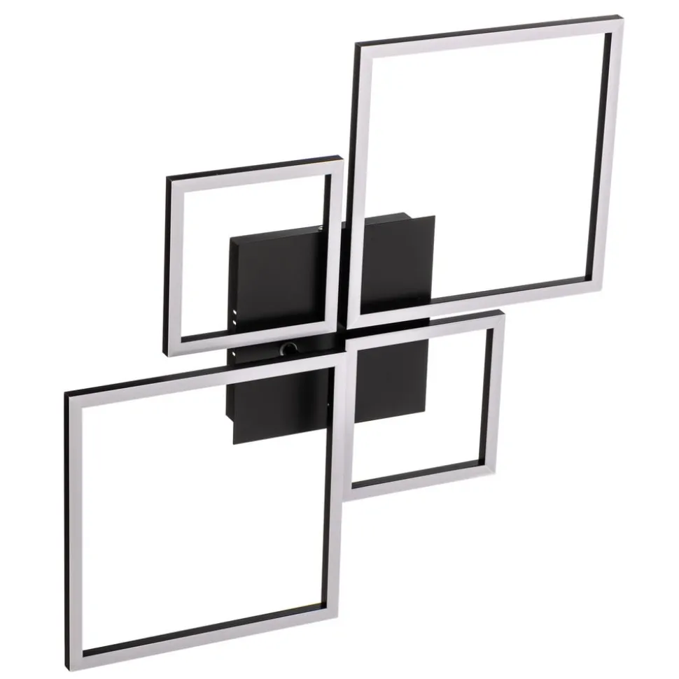 Frame LED-loftslampe, CCT, 4-lys, sort