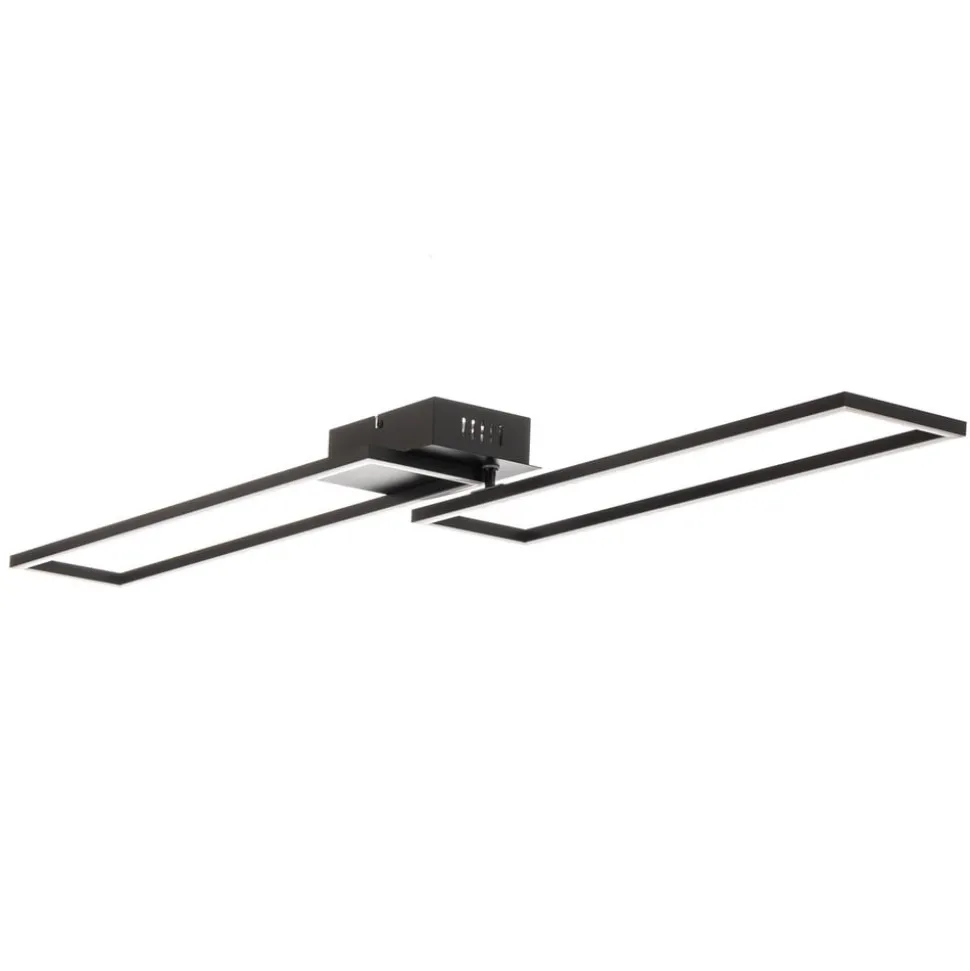Frame LED-loftslampe, fjernbetjening, sort