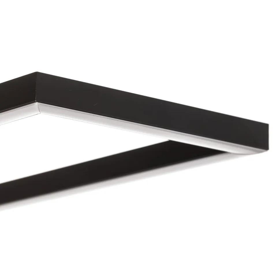 Frame LED-loftslampe, fjernbetjening, sort