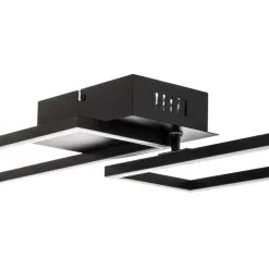 Frame LED-loftslampe, fjernbetjening, sort