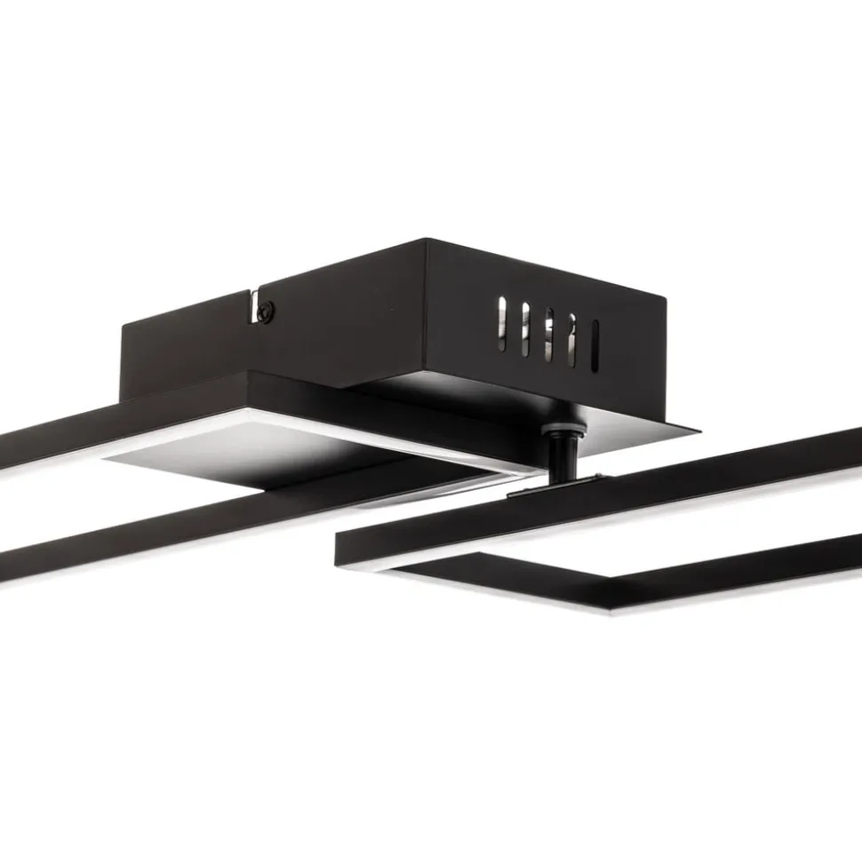 Frame LED-loftslampe, fjernbetjening, sort