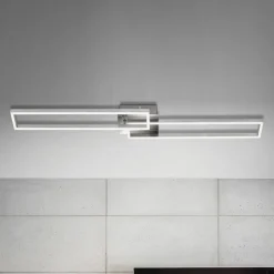 Frame LED-loftslampe, fjernbetjening, krom