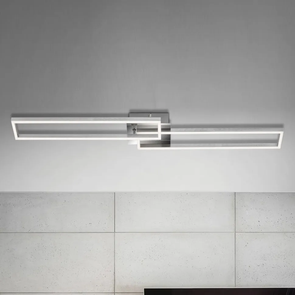Frame LED-loftslampe, fjernbetjening, krom