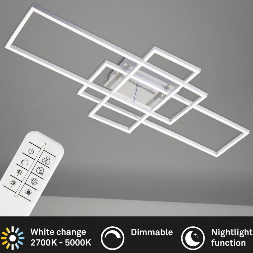 Frame loftlampe, rektangel, 3 lk., CCT, aluminium