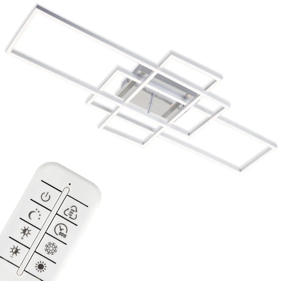 Frame loftlampe, rektangel, 3 lk., CCT, aluminium