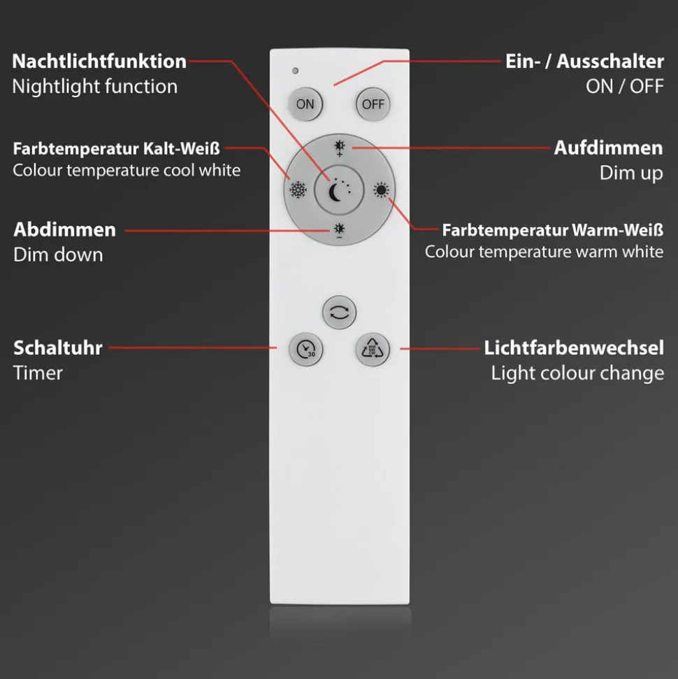 Frameless CCT LED-stjernehimmel, 30 x 30 cm