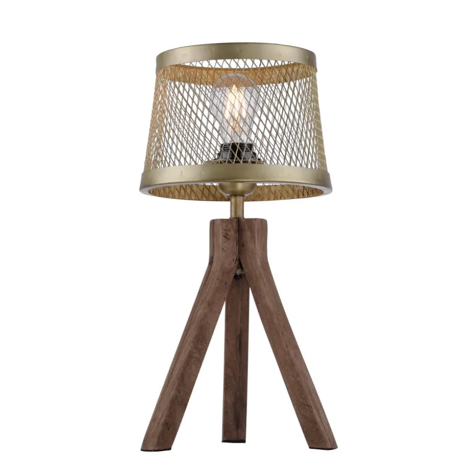 Frederik bordlampe i træ, trefod