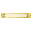 Frida LED-væglampe, glas, hvid/guld, rørformet