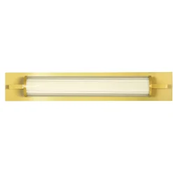 Frida LED-væglampe, glas, hvid/guld, rørformet