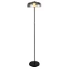 Frisbee LED-gulvlampe med glasskærm