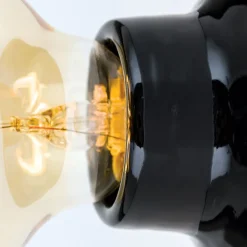 Frost loftlampe af keramik, sort